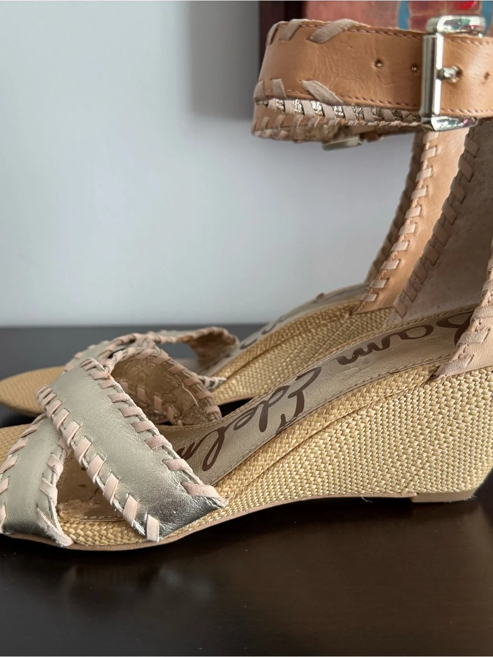 Sam Edelman Tan Braided Wedge Sandals